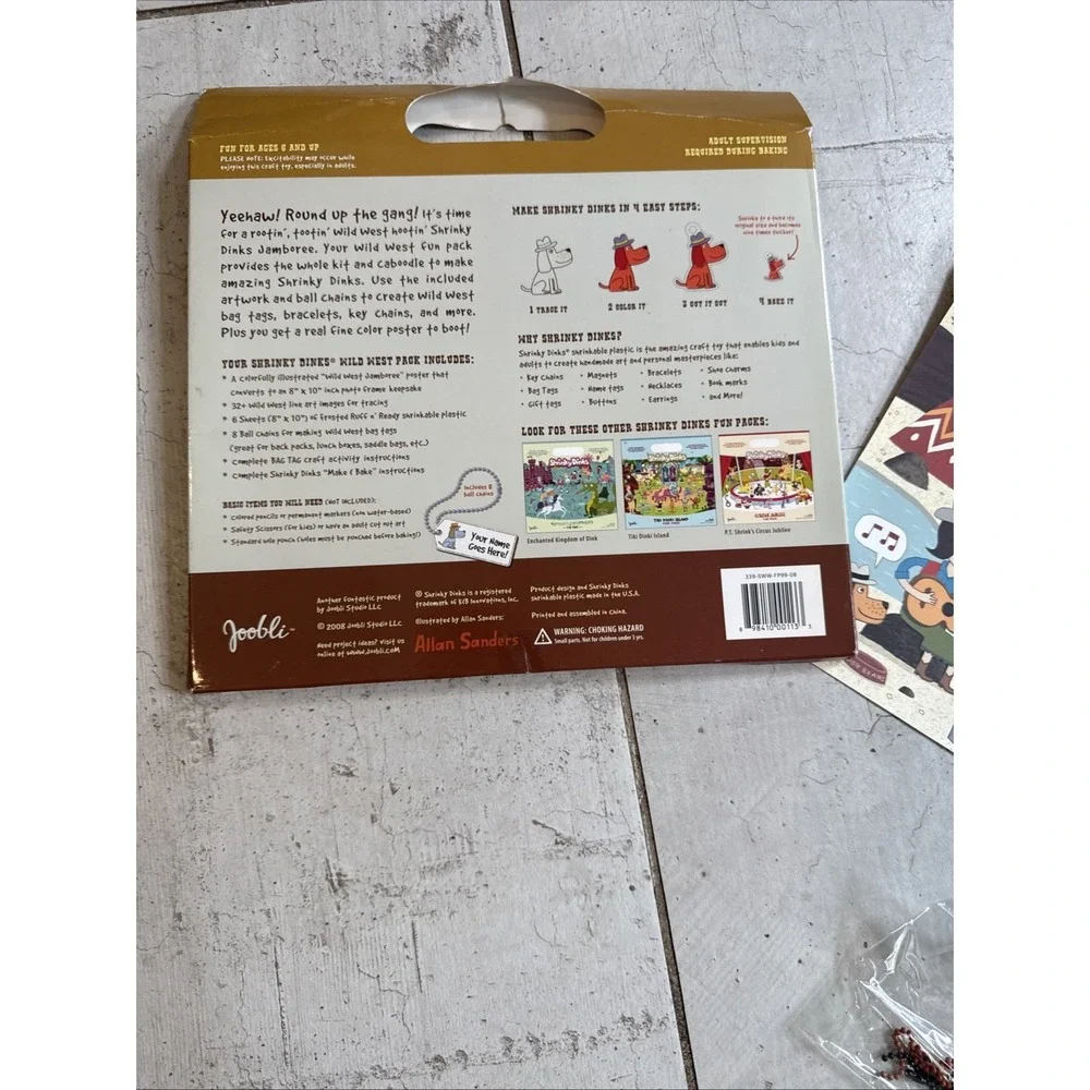 Shrinky Dinks Wild West Fun Pack Shrink Dinks- Joobli Ages 6 and up. Craft-Art